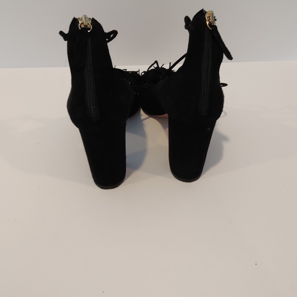 Aquazzura Black Suede Tassel Accents Pumps - Picture 9 of 12